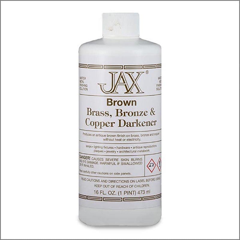 Jax Brown Darkener - Metal Finishing Solution - Antique Finish Without Heat or Electricity - Pint - Image 1